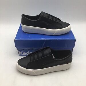 Keds Remi Leather Black Platform Sneakers Womens Size 6.5 Low Top Shoes NEW